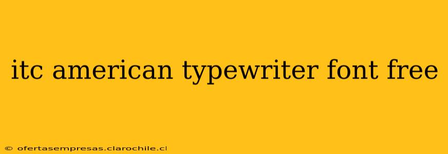 itc american typewriter font free
