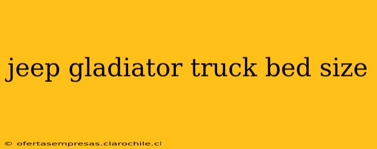 jeep gladiator truck bed size