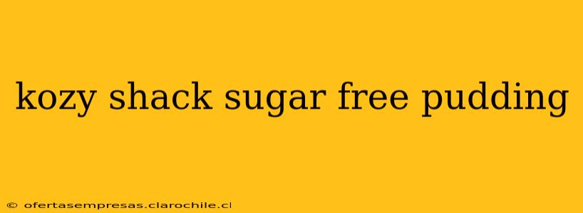 kozy shack sugar free pudding