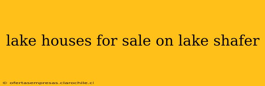 lake houses for sale on lake shafer