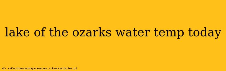 lake of the ozarks water temp today