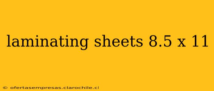 laminating sheets 8.5 x 11