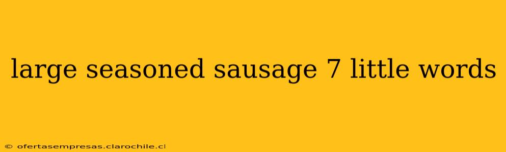 large seasoned sausage 7 little words