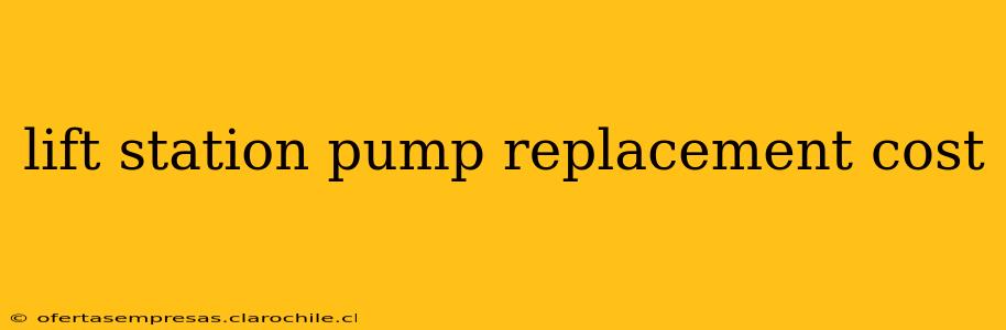 lift station pump replacement cost