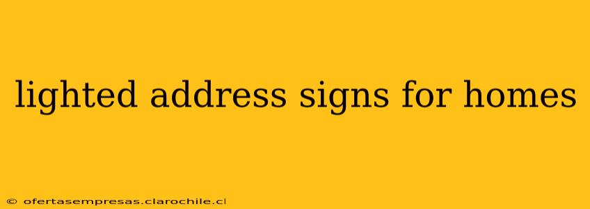 lighted address signs for homes