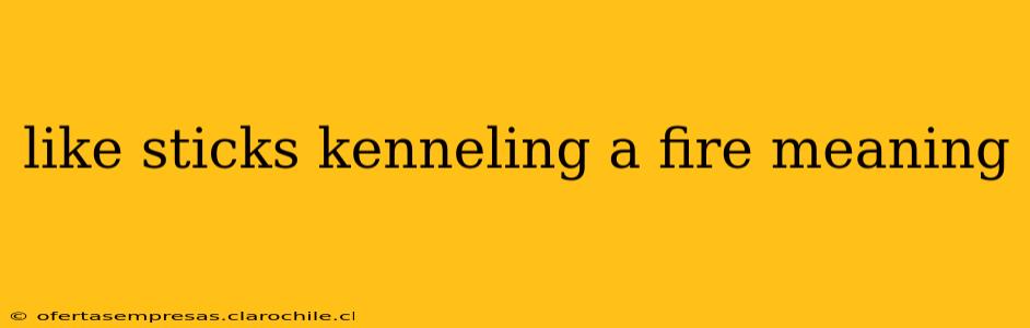 like sticks kenneling a fire meaning