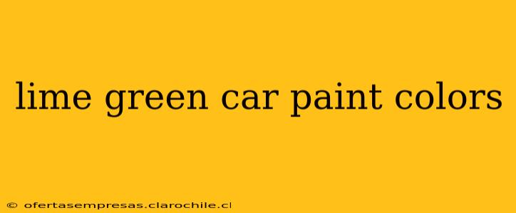 lime green car paint colors