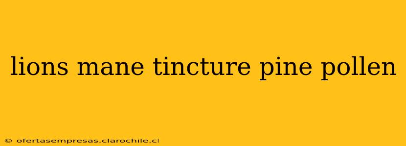 lions mane tincture pine pollen