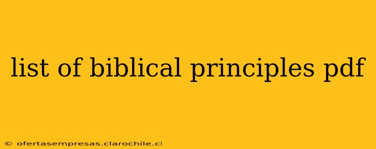 list of biblical principles pdf