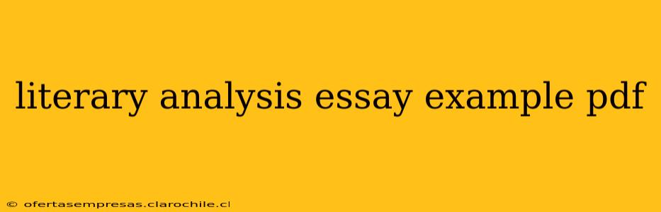 literary analysis essay example pdf