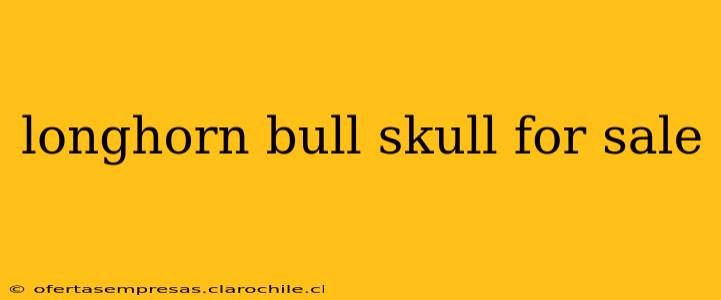 longhorn bull skull for sale