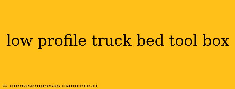 low profile truck bed tool box