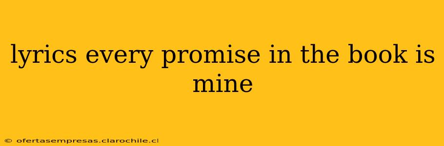 lyrics every promise in the book is mine