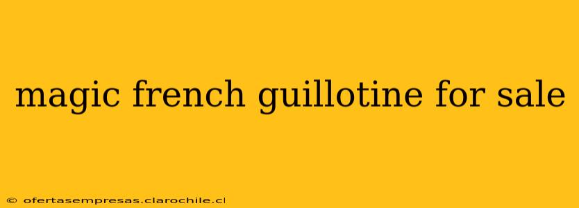 magic french guillotine for sale magic french guillotine for sale