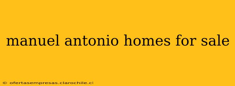 manuel antonio homes for sale
