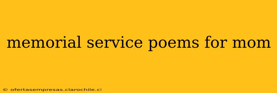 memorial service poems for mom