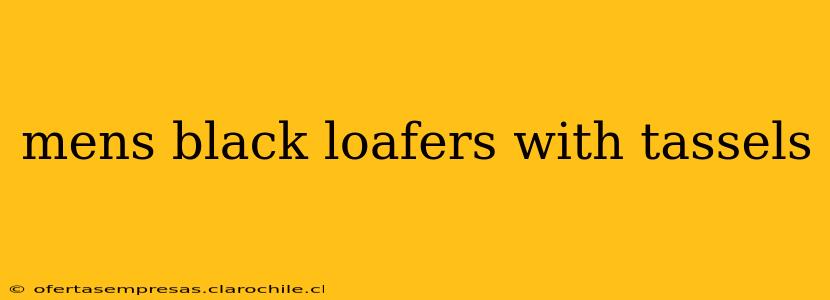 mens black loafers with tassels