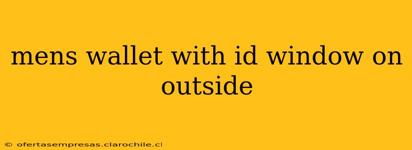 mens wallet with id window on outside