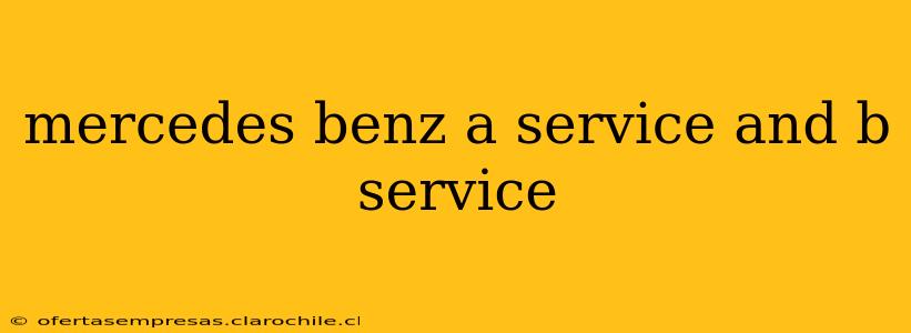 mercedes benz a service and b service
