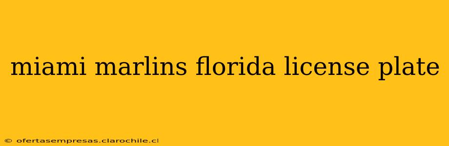 miami marlins florida license plate