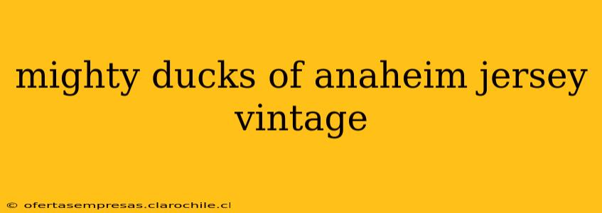 mighty ducks of anaheim jersey vintage