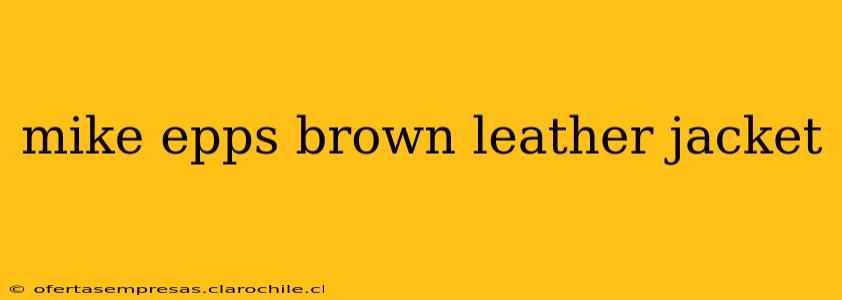 mike epps brown leather jacket