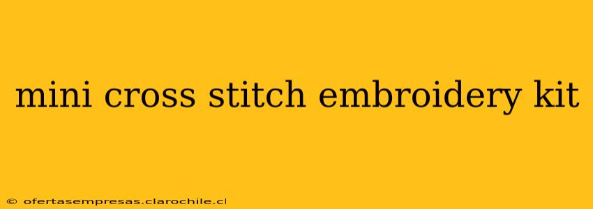 mini cross stitch embroidery kit
