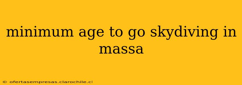 minimum age to go skydiving in massa