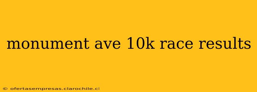 monument ave 10k race results