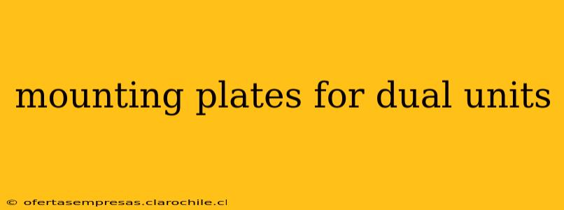 mounting plates for dual units