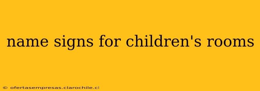 name signs for children's rooms