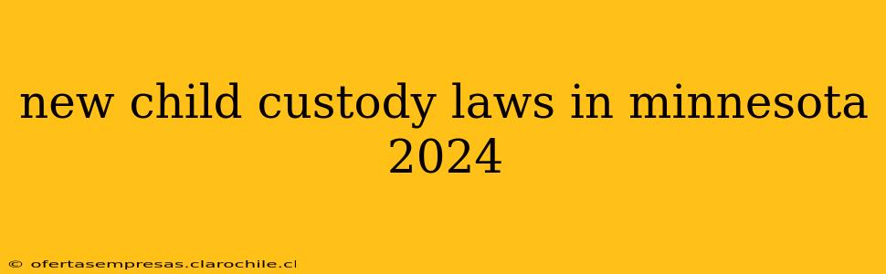 new child custody laws in minnesota 2024