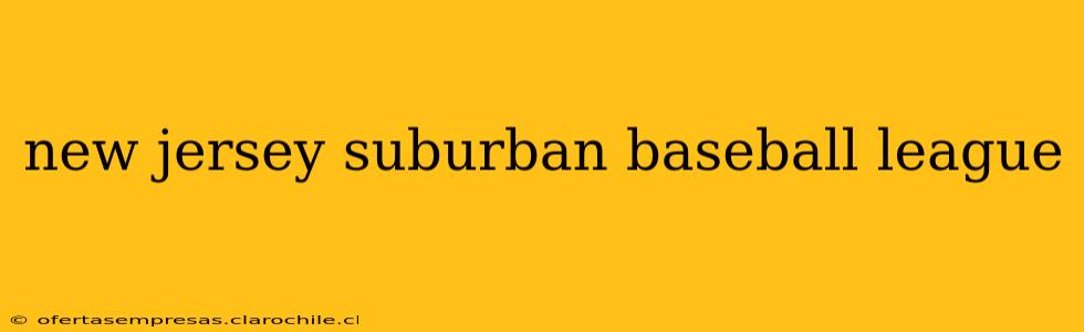 new jersey suburban baseball league