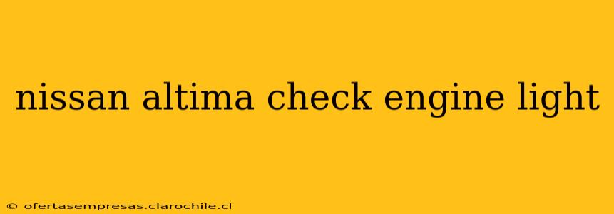 nissan altima check engine light