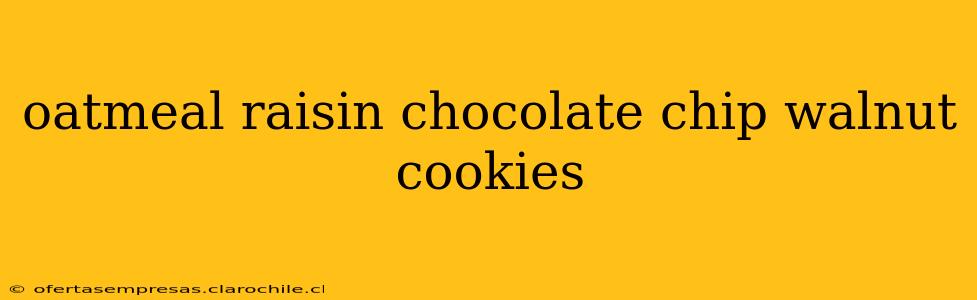 oatmeal raisin chocolate chip walnut cookies