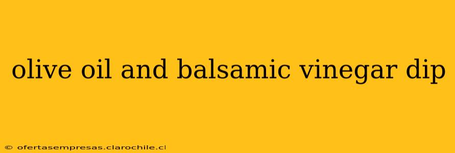 olive oil and balsamic vinegar dip