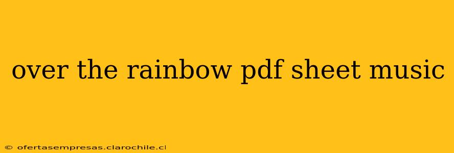 over the rainbow pdf sheet music