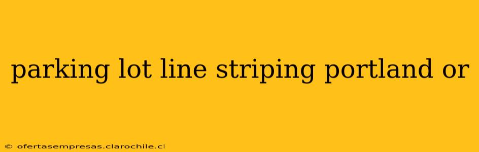 parking lot line striping portland or