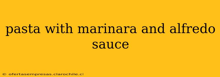 pasta with marinara and alfredo sauce