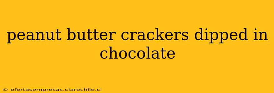 peanut butter crackers dipped in chocolate