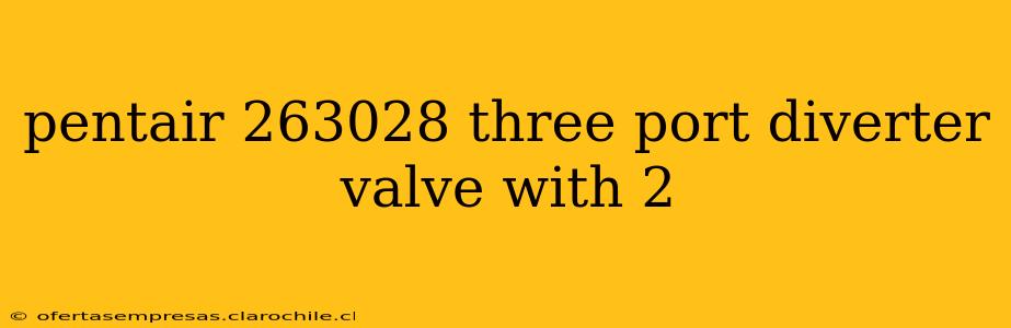 pentair 263028 three port diverter valve with 2