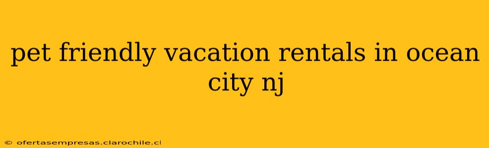 pet friendly vacation rentals in ocean city nj