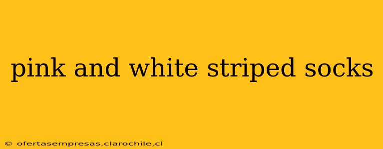 pink and white striped socks
