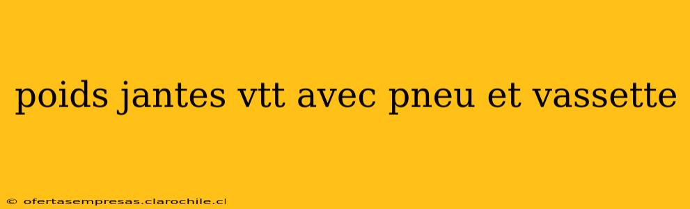 poids jantes vtt avec pneu et vassette