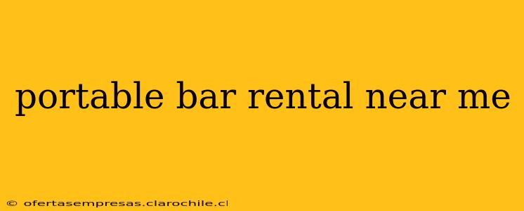 portable bar rental near me