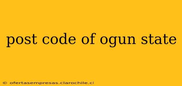 post code of ogun state