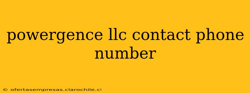 powergence llc contact phone number