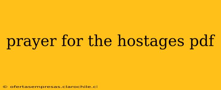 prayer for the hostages pdf