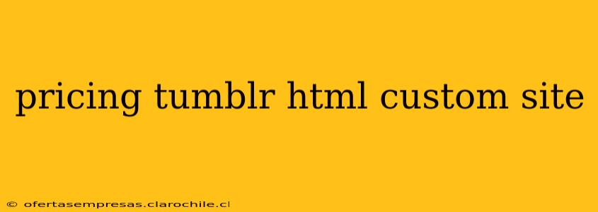 pricing tumblr html custom site