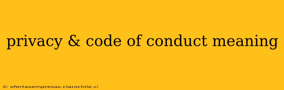 privacy & code of conduct meaning